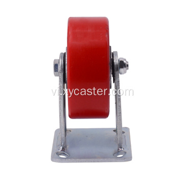 Caster đỏ cố định 5 inch